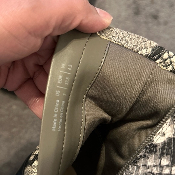 Aldo Boots US 7 Faux Snakeskin Boots. 3.5” block heel. - Picture 2 of 4